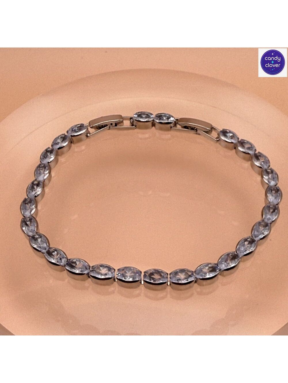 Elegant Clear Crystal Channel Set Tennis Bracelet